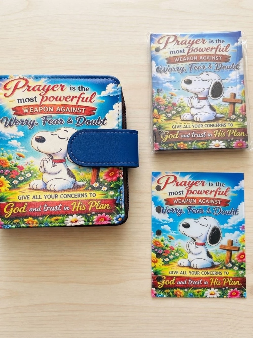 A6 Blue Snoopy Prayer binder - Inspirational Accessories